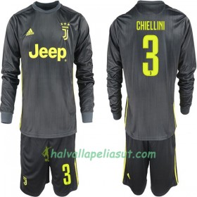 Jalkapallo Pelipaidat Juventus Giorgio Chiellini 3 Lasten Vieraspaita 2018-2019 Pitkähihainen